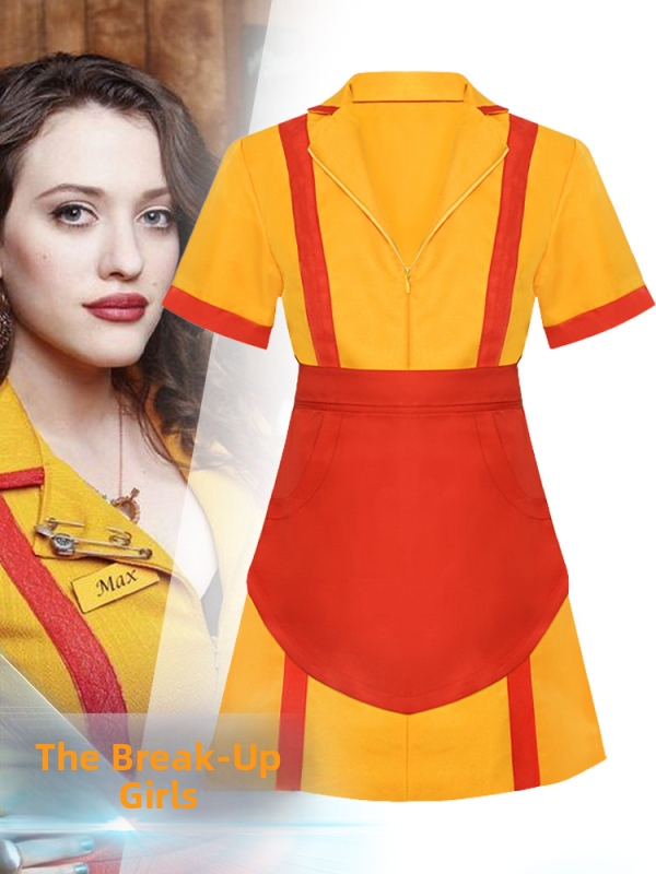 Cosplay tarnaitės kostiumas barui ir greitam maistui – poliesteris, 2025 m. ruduo, prekės ženklas Comic Friends, gatvės stilius