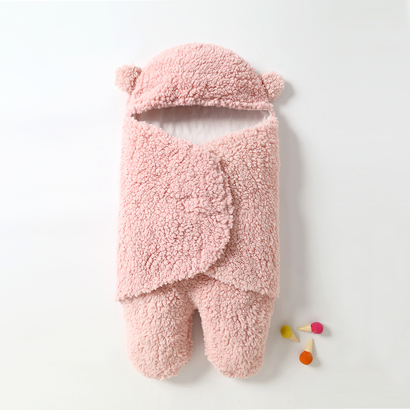 Kūdikio miego maišelis su dalinamu kojų dizainu, avies fleece audinys, pledės pamušalas, tinkamas rudeniui ir žiemai