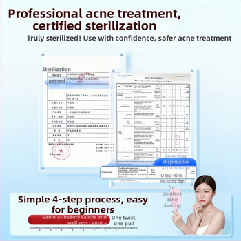 Vienkartinė nerūdijančio plieno aknės adata, skirta komedonams ir juodoms dėmėms (labai plona)