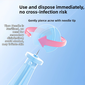 Vienkartinė nerūdijančio plieno aknės adata, skirta komedonams ir juodoms dėmėms (labai plona)