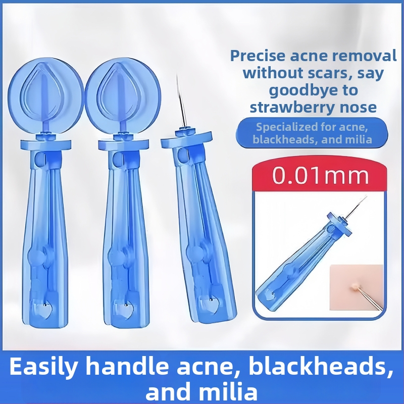 Vienkartinė nerūdijančio plieno aknės adata, skirta komedonams ir juodoms dėmėms (labai plona)