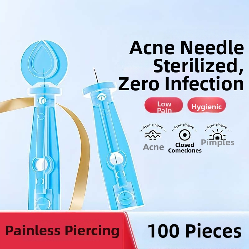 Vienkartinė nerūdijančio plieno aknės adata, skirta komedonams ir juodoms dėmėms (labai plona)