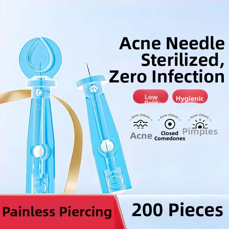 Vienkartinė nerūdijančio plieno aknės adata, skirta komedonams ir juodoms dėmėms (labai plona)