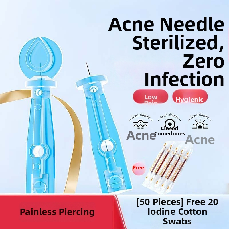 Vienkartinė nerūdijančio plieno aknės adata, skirta komedonams ir juodoms dėmėms (labai plona)