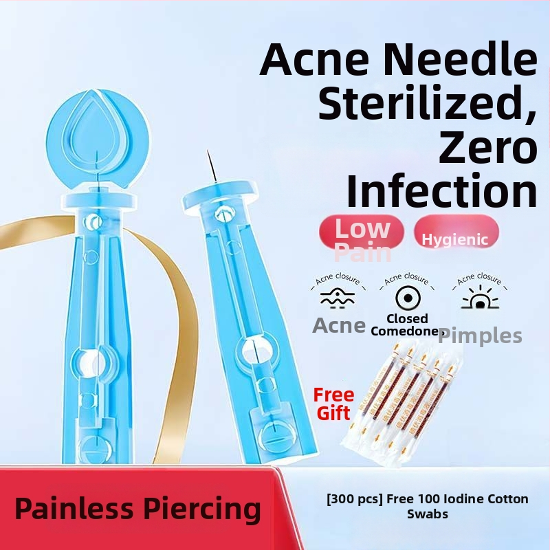 Vienkartinė nerūdijančio plieno aknės adata, skirta komedonams ir juodoms dėmėms (labai plona)