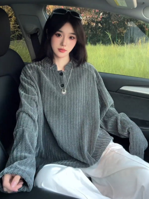 Vyriski sunkūs džakardiniai polo marškiniai su dryžiuotu fishbone raštu, ilgos rankovės, stovimas apykaklė, poliesterio pagrindas