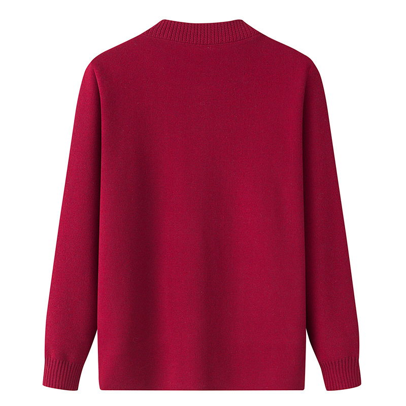 Kardiganas iš poliesterio su fliso pamušalu, žiema 2024, ilgos rankovės, įprasto ilgio (50–65 cm)