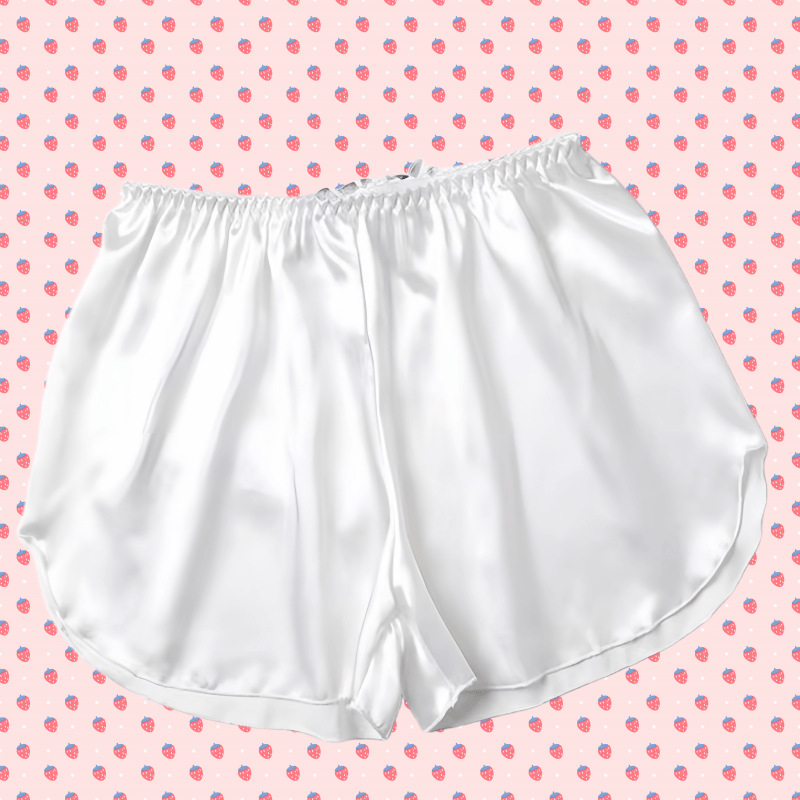 Női Ice Silk pizsama készlet — Luxus kardigán stílus, V-nyak, 3/4-ujjak, rövidnadrág, 80–90% poliészter