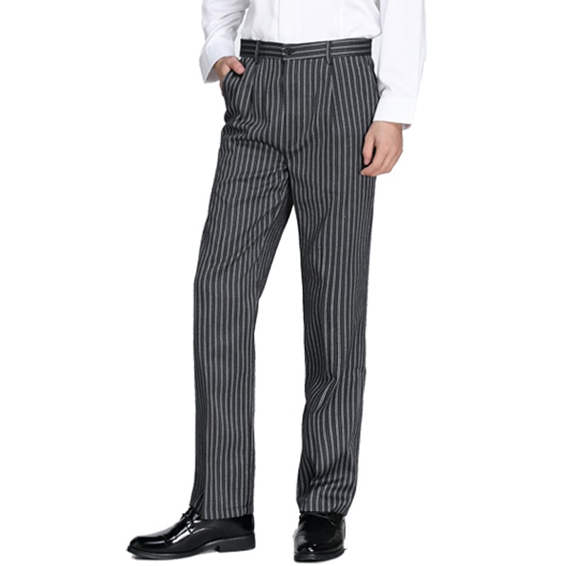 Vyrų virtuvės šefų darbo kelnės - drėgmės valdymas, laisvas kirpimas, tvirtos ir atsparios dėvėjimui, visiems metų laikams, 100% akrilas