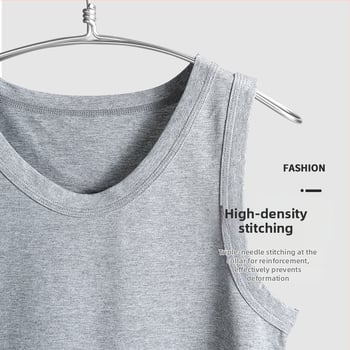 Vyrų I formos medvilninė liemenė, 95–100% medvilnė, apvalus kaklo iškirptė, vasara 2024