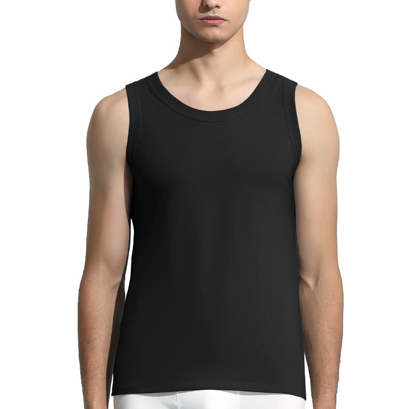 Vyrų I formos medvilninė liemenė, 95–100% medvilnė, apvalus kaklo iškirptė, vasara 2024