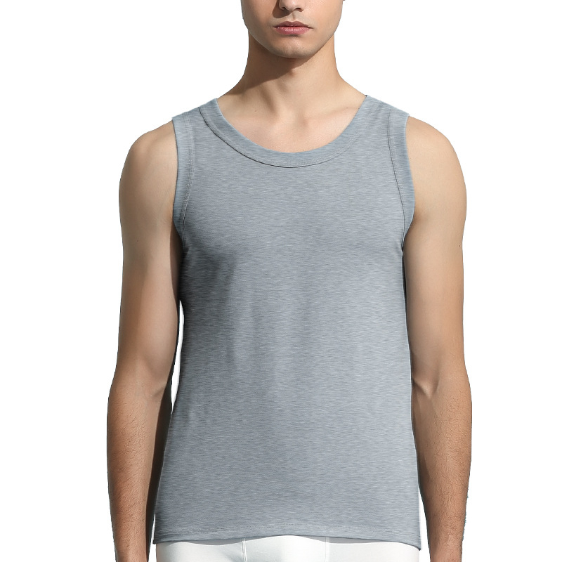 Vyrų I formos medvilninė liemenė, 95–100% medvilnė, apvalus kaklo iškirptė, vasara 2024