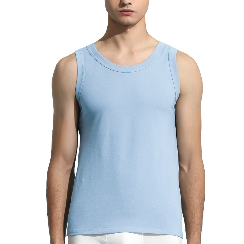 Vyrų I formos medvilninė liemenė, 95–100% medvilnė, apvalus kaklo iškirptė, vasara 2024