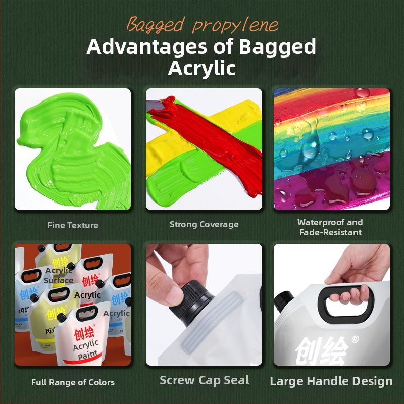 Akrüülpigmentide kott tekstuursed seinte jaoks – veekindel, vastupidav pleegitusele, sobib seinamaalingutele