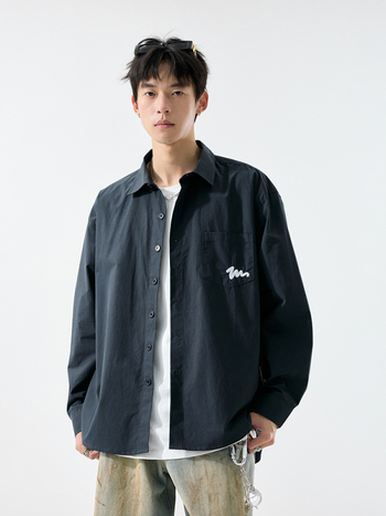 Pikkade varrukatega särk jaapani stiilis tööriietele, vaba lõige, 96%+ puuvill, lapel-kaelus, sobib kevadeks ja sügiseks