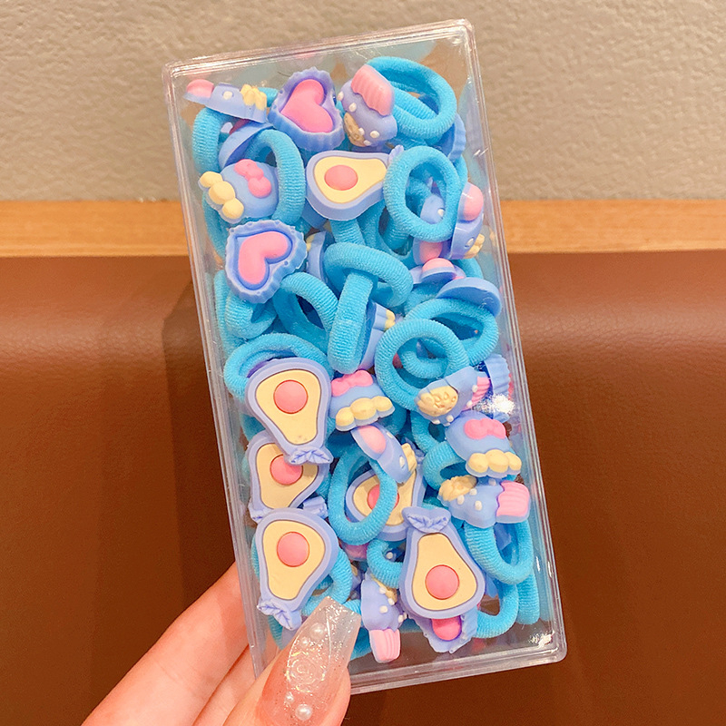 Vaikams skirtos plaukų gumelės iš audinio, rankų darbo, korėjietiško stiliaus, vaivorykštės raštas