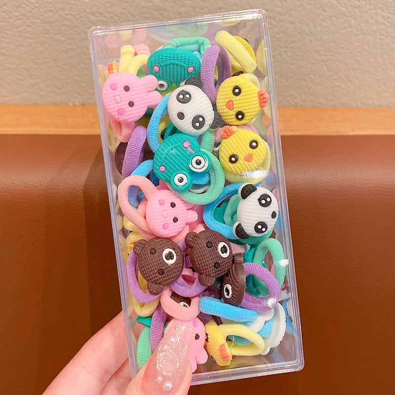 Vaikams skirtos plaukų gumelės iš audinio, rankų darbo, korėjietiško stiliaus, vaivorykštės raštas