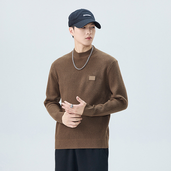 Pleteni vuneni pulover, uski kroj, visok ovratnik, debeli materijal, donji rub s rebrima, antibakterijska tkanina