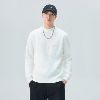 Pleteni vuneni pulover, uski kroj, visok ovratnik, debeli materijal, donji rub s rebrima, antibakterijska tkanina