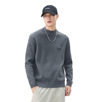 Pleteni vuneni pulover, uski kroj, visok ovratnik, debeli materijal, donji rub s rebrima, antibakterijska tkanina