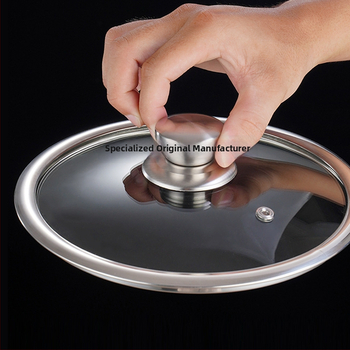 Stiklinis dangtelis T tipo keptuvėms ir wok, universalus, svoris iki 1 kg, šiuolaikiškas minimalistinis stilius