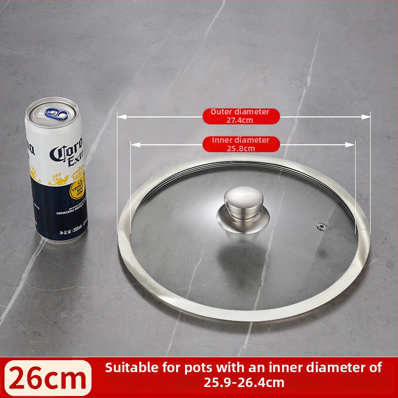 Stiklinis dangtelis T tipo keptuvėms ir wok, universalus, svoris iki 1 kg, šiuolaikiškas minimalistinis stilius