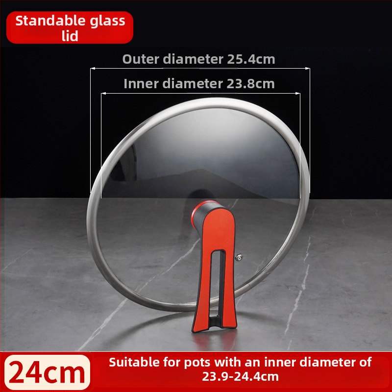 Stiklinis dangtelis T tipo keptuvėms ir wok, universalus, svoris iki 1 kg, šiuolaikiškas minimalistinis stilius