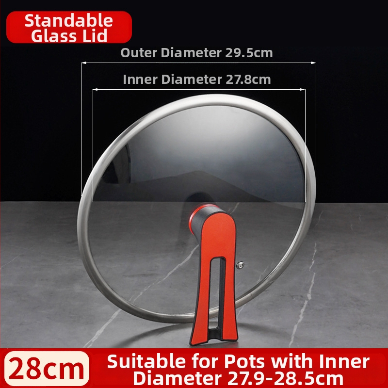 Stiklinis dangtelis T tipo keptuvėms ir wok, universalus, svoris iki 1 kg, šiuolaikiškas minimalistinis stilius