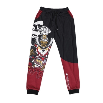 Muške široke sportske hlače s karikaturnim printom, terry tkanina s visokom elastičnošću