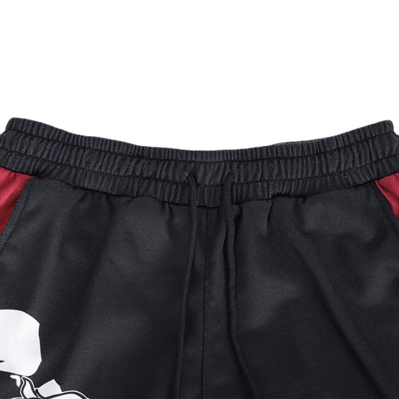 Muške široke sportske hlače s karikaturnim printom, terry tkanina s visokom elastičnošću