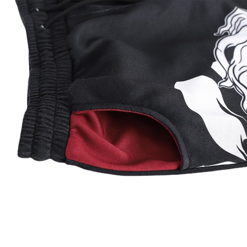 Muške široke sportske hlače s karikaturnim printom, terry tkanina s visokom elastičnošću