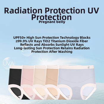 Nėščiųjų apatinių drabužių rinkinys, kvėpuojantis antibakterinis Ice Silk audinys, aukštos juosmens kelnaitės, 100% medvilnės įdėklas tarpkojyje vasarai