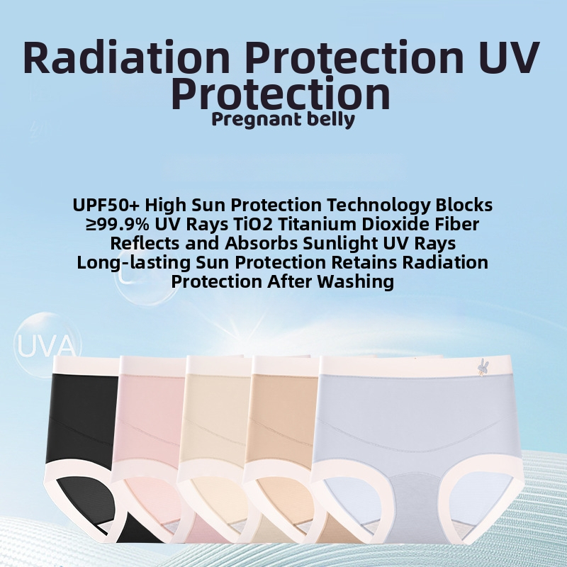Nėščiųjų apatinių drabužių rinkinys, kvėpuojantis antibakterinis Ice Silk audinys, aukštos juosmens kelnaitės, 100% medvilnės įdėklas tarpkojyje vasarai