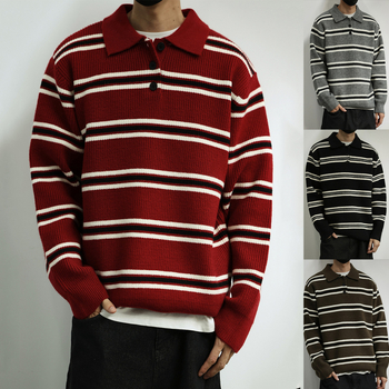 Pleteni pulover s reverom, dugi rukavi, 100% poliester, prozračan i topao