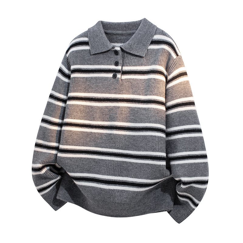 Pleteni pulover s reverom, dugi rukavi, 100% poliester, prozračan i topao