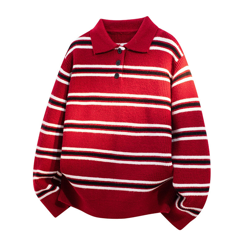 Pleteni pulover s reverom, dugi rukavi, 100% poliester, prozračan i topao