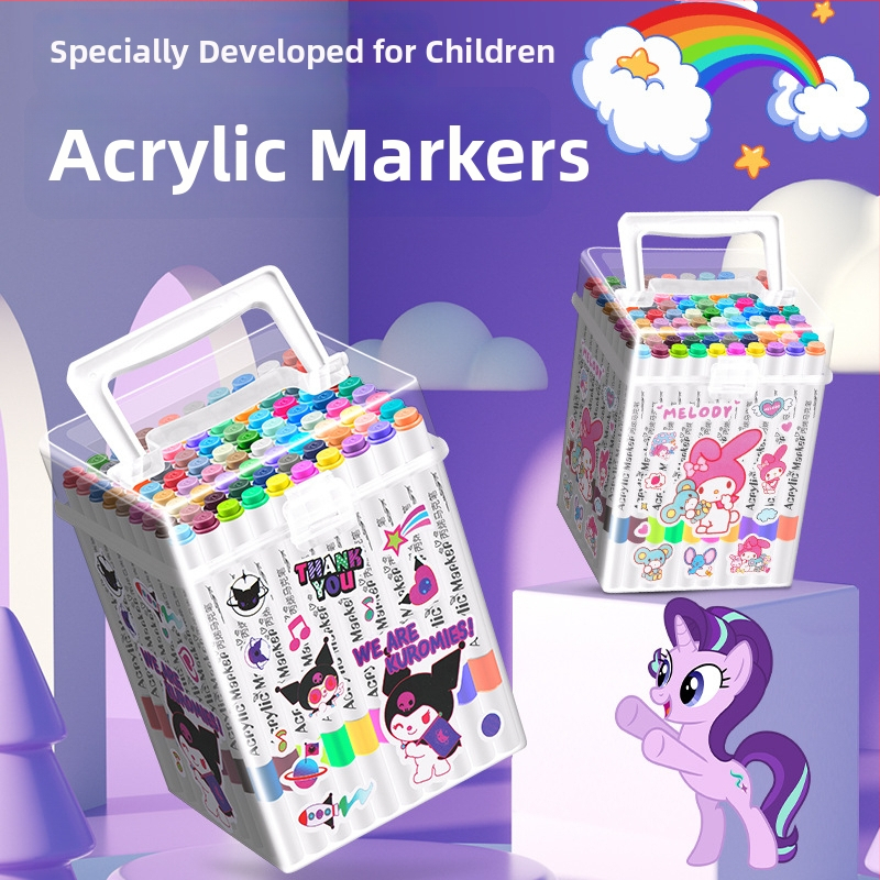 Akrilinis žymeklis vaikams — atsparus vandeniui, plaunamas, DIY akvarelės žymeklis