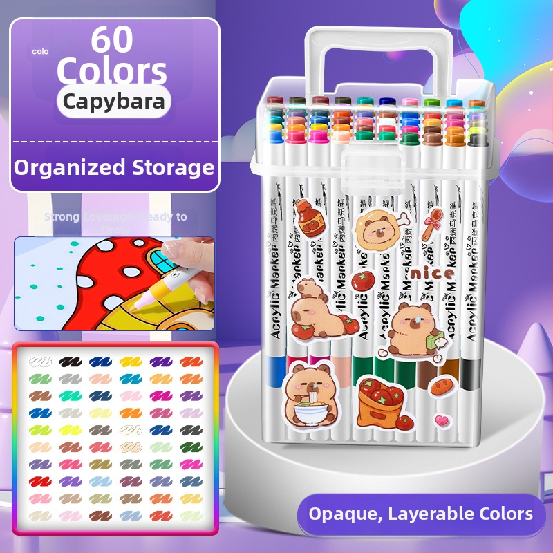 Akrilinis žymeklis vaikams — atsparus vandeniui, plaunamas, DIY akvarelės žymeklis