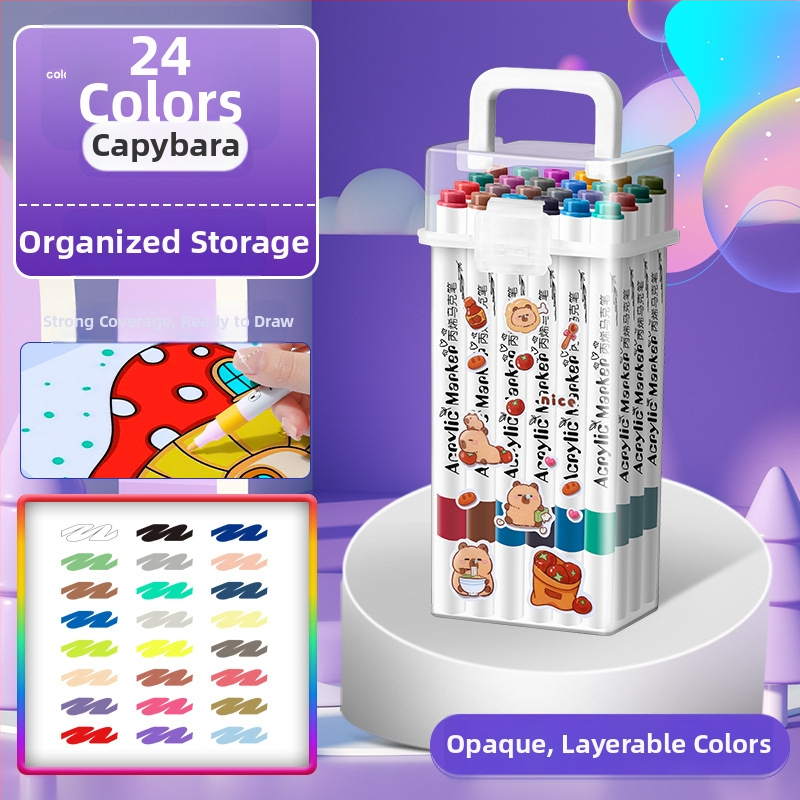 Akrilinis žymeklis vaikams — atsparus vandeniui, plaunamas, DIY akvarelės žymeklis