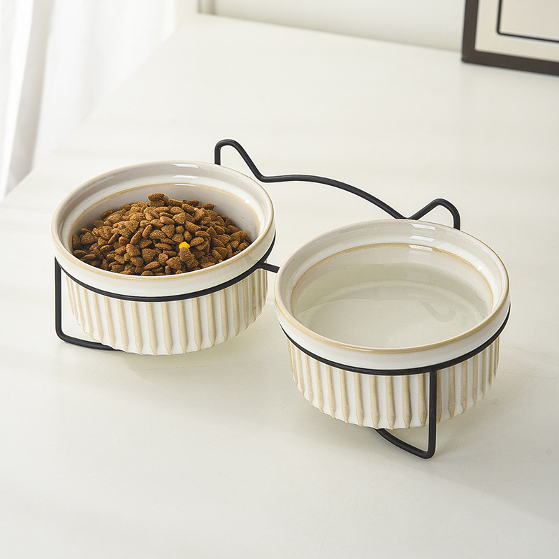 JUNPUN Κεραμικό μπολ γάτας – Μπολ για φαγητό και νερό γάτας, 20 τεμάχια σε συσκευασία, αξεσουάρ κατοικίδιων