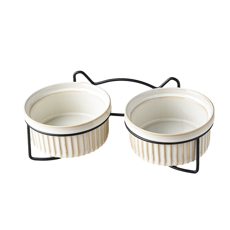 JUNPUN Κεραμικό μπολ γάτας – Μπολ για φαγητό και νερό γάτας, 20 τεμάχια σε συσκευασία, αξεσουάρ κατοικίδιων