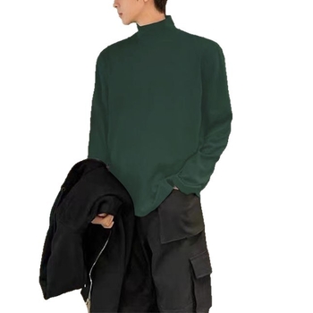 Vyriskas fliso megztinis su aukštu kaklu, ilgomis rankovėmis, poliesterio mišinio 96%+, žieminė versija 2025