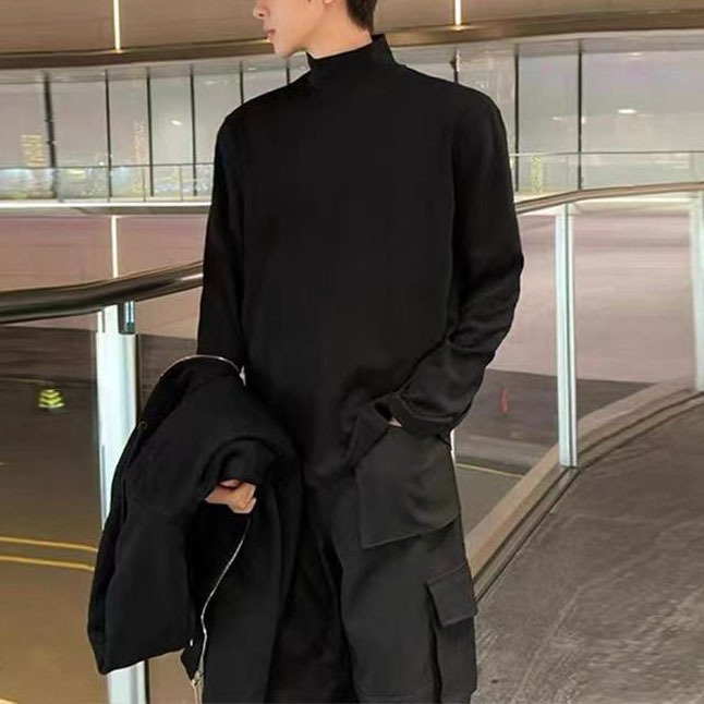 Vyriskas fliso megztinis su aukštu kaklu, ilgomis rankovėmis, poliesterio mišinio 96%+, žieminė versija 2025