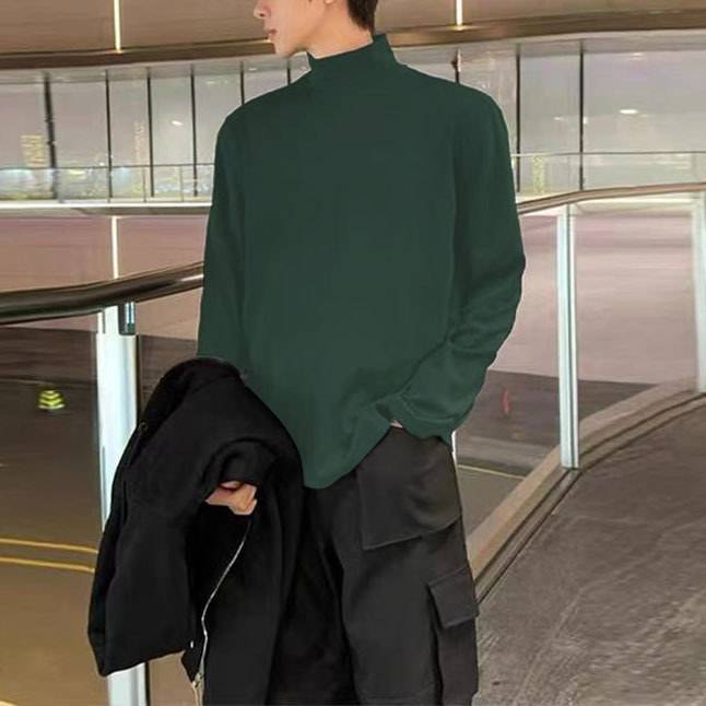 Vyriskas fliso megztinis su aukštu kaklu, ilgomis rankovėmis, poliesterio mišinio 96%+, žieminė versija 2025