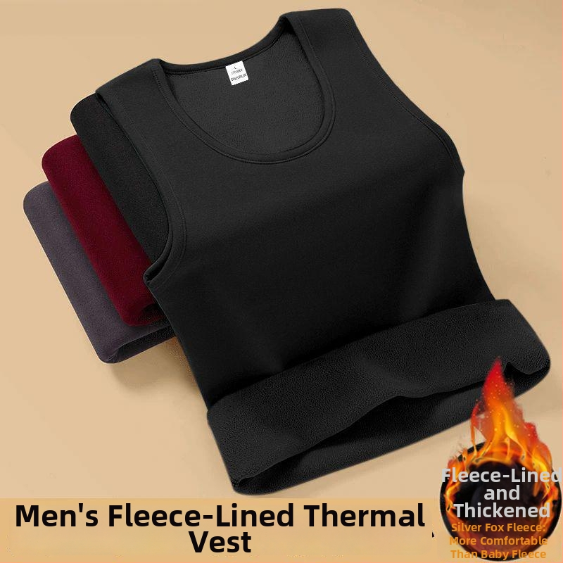 Termiline varrukateta vest fleece voodriga, vaba lõige, polüesterkangas, sügis 2025