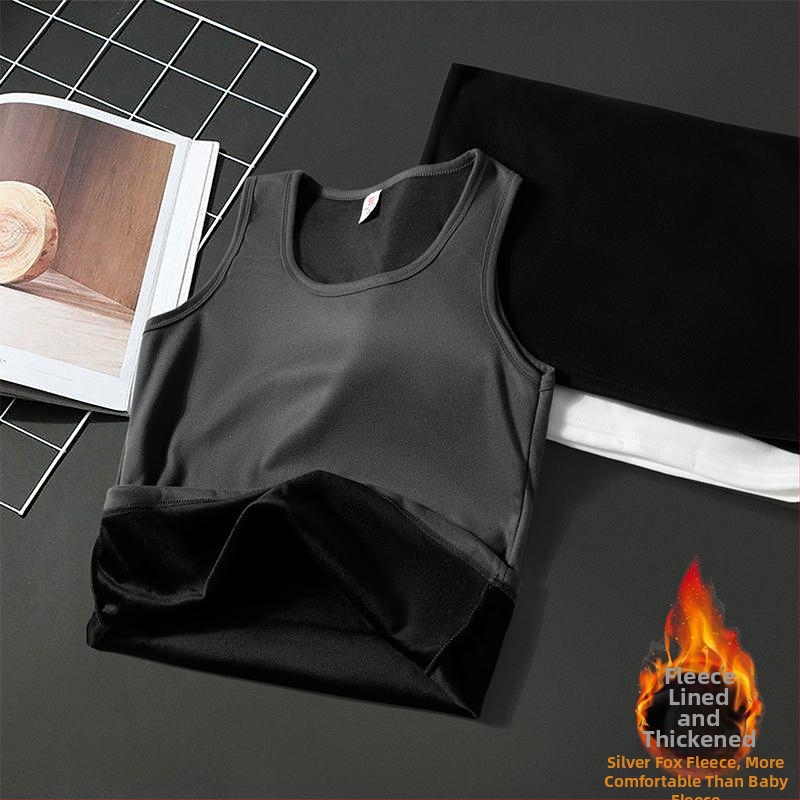 Termiline varrukateta alus vest - fleecevooder, 95% polüester, vaba lõige, sügiseks