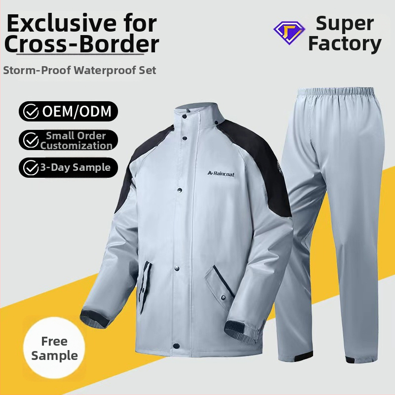 Dviračio lietaus pončas suaugusiems – polieserio spunn audinys 0,21 mm storis, PVC atsparus sluoksnis, universalus motorizuotam naudojimui