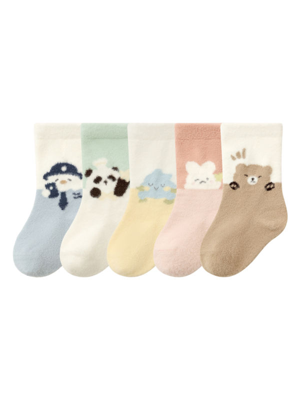 Dječje zimske čarape s flisom, debeli, dvostrano pliš, srednje dužine, unisex, za bebe i malu djecu.