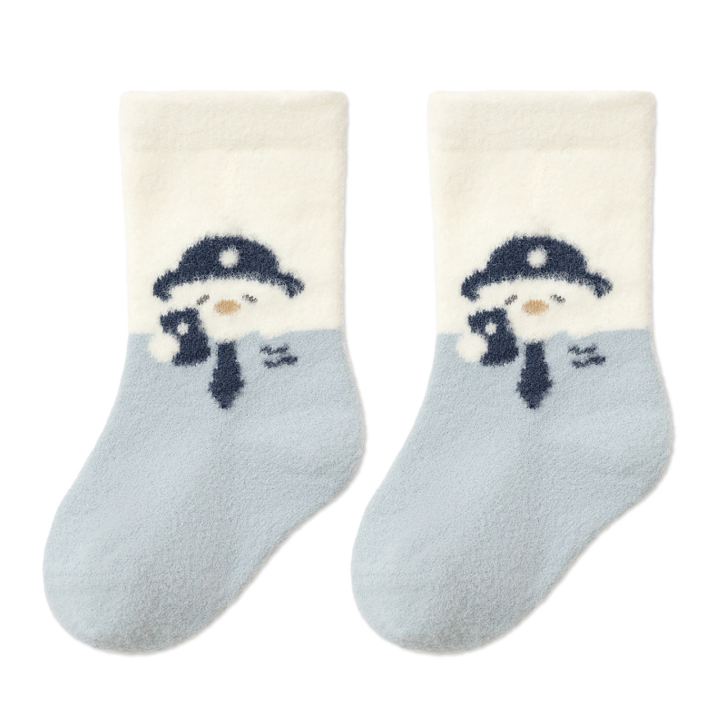 Gyerek zokni téli hónapra, fleece belsővel, vastagított, mindkét oldalú velúrral, középmagas hosszú, uniszex, kisgyermekeknek.