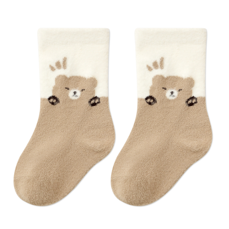 Gyerek zokni téli hónapra, fleece belsővel, vastagított, mindkét oldalú velúrral, középmagas hosszú, uniszex, kisgyermekeknek.